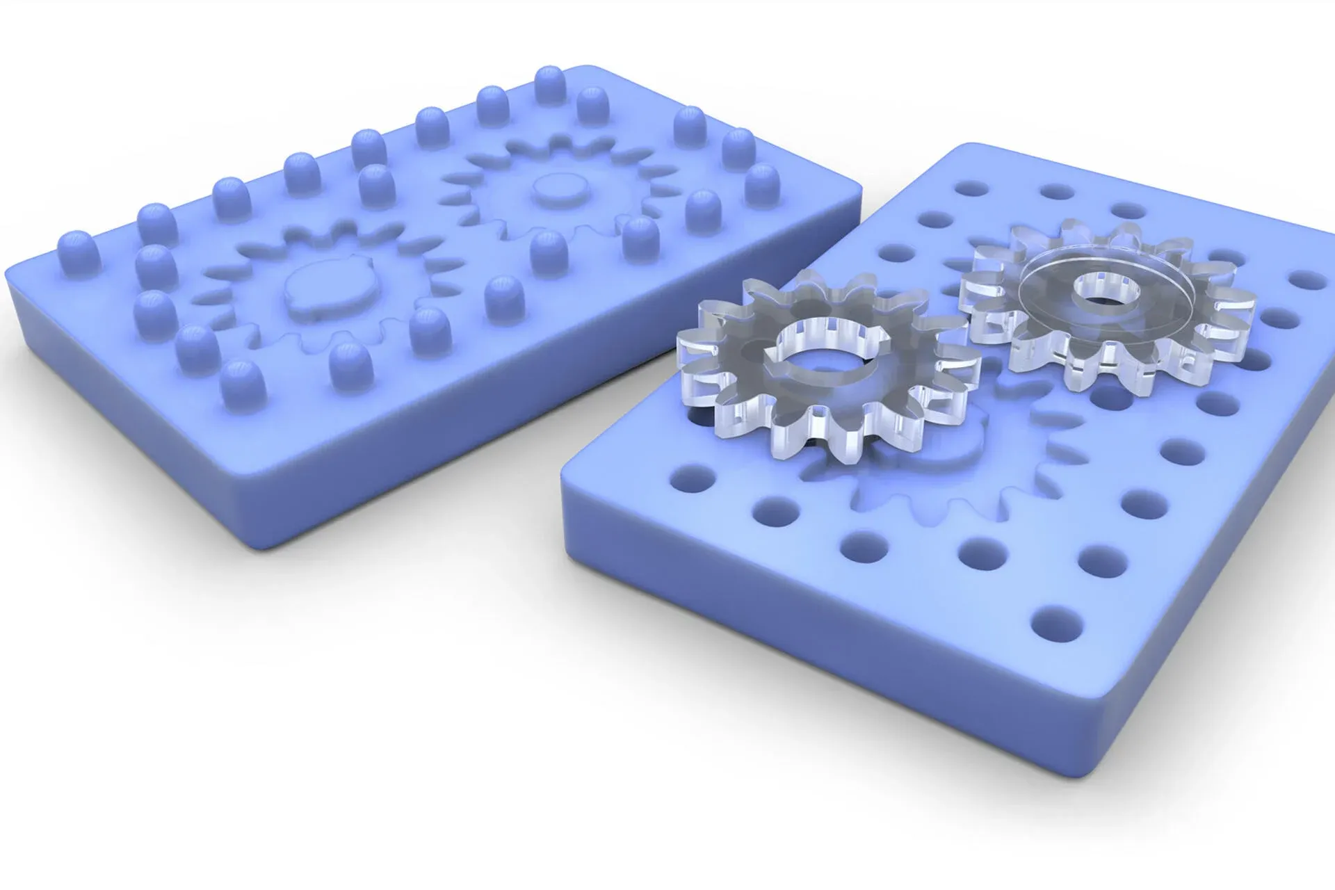 Resin casting isolated on white